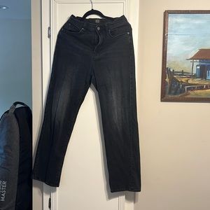 BDG wide leg boyfriend black jeans; like new